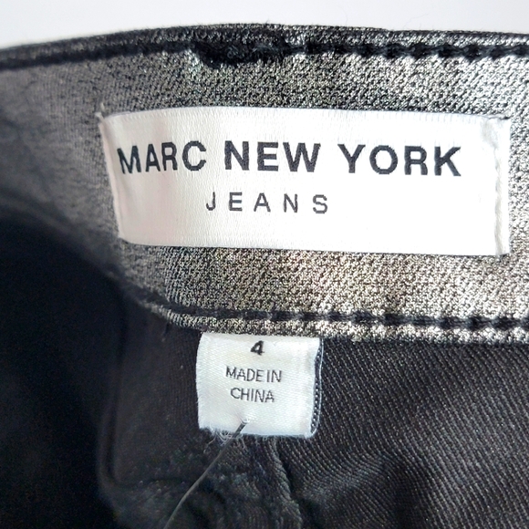 NWT!! Marc New York Metallic Stretch Denim Coated Column Skirt Size 4. #446 - Picture 7 of 9
